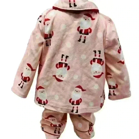 Carter’s Just For You Santa Christmas Pajamas 12 M Pink - Picture 2 of 8